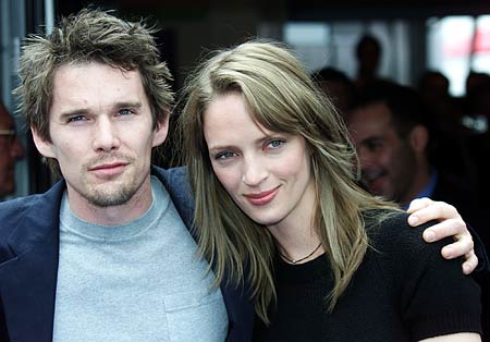 Uma Thurman mamma, Ethan Hawke papà