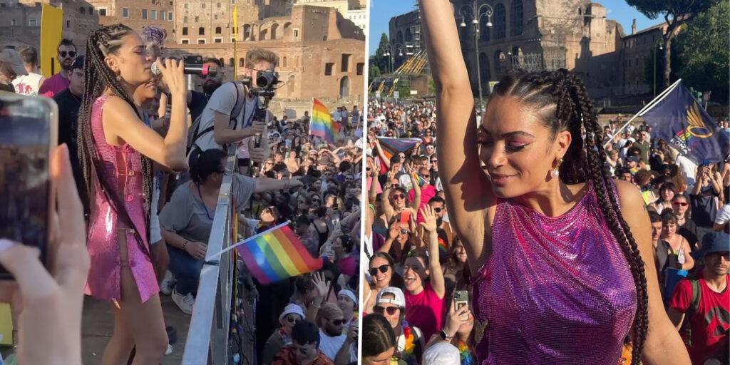 Elodie madrina del Gay Pride di Roma 2022: regina della festa