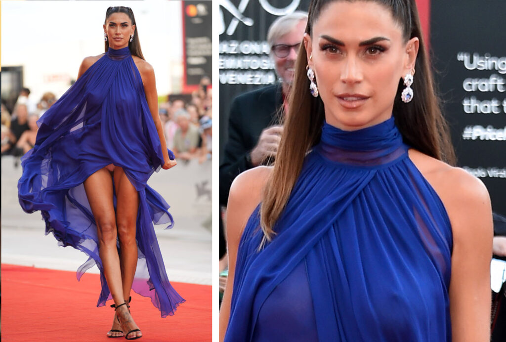 Melissa Satta osa sul red carpet di Venezia: slip al vento e seni in trasparenza Melissa Satta osa sul red carpet di Venezia: slip al vento e seni in trasparenza