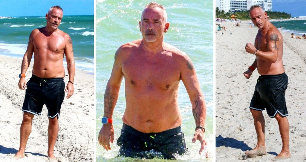 Eros Ramazzotti a quasi 60 anni mostra il fisico allenato in costume a Miami: le foto