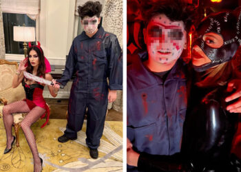 Elisabetta Gregoraci festeggia Halloween a New York col figlio, c’è anche la sorella di Nathan, Leni Klum: foto