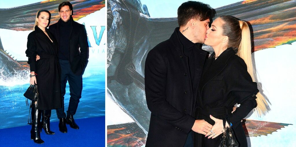 Sophie Codegoni incinta e Alessandro Basciano sul red carpet, i futuri genitori non contengono la gioia: foto