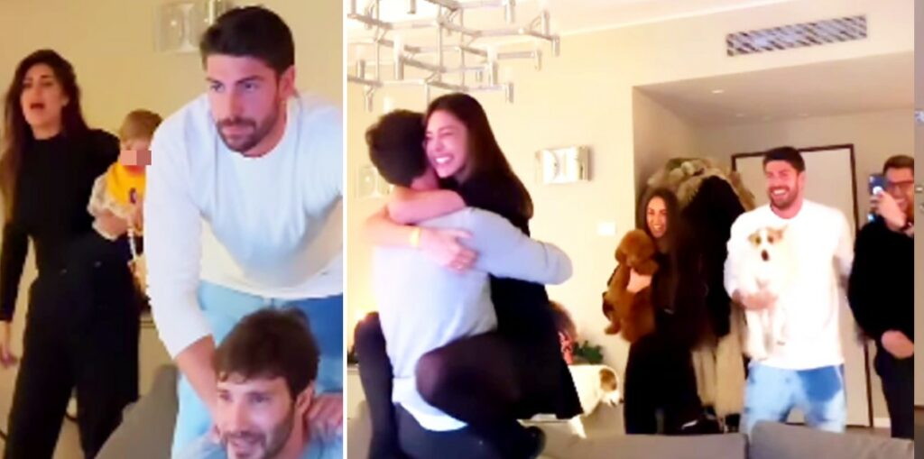 Belen Rodriguez e Stefano De Martino abbracciati festeggiano l'Argentina campione del mondo con il resto della famiglia: guarda Belen Rodriguez e Stefano De Martino abbracciati festeggiano l'Argentina campione del mondo con il resto della famiglia: guarda