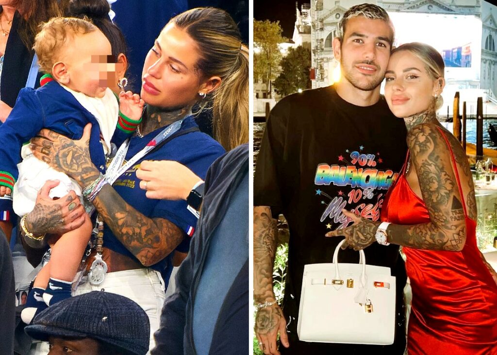 La compagna italiana del calciatore francese Theo Hernandez festeggia la vittoria contro l'Inghilterra con loro figlio: guarda La compagna italiana del calciatore francese Theo Hernandez festeggia la vittoria contro l'Inghilterra con loro figlio: guarda