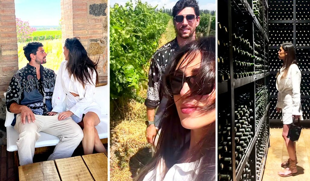 Cecilia Rodriguez e Ignazio Moser tra vini e cantine in Argentina Cecilia Rodriguez e Ignazio Moser tra vini e cantine in Argentina