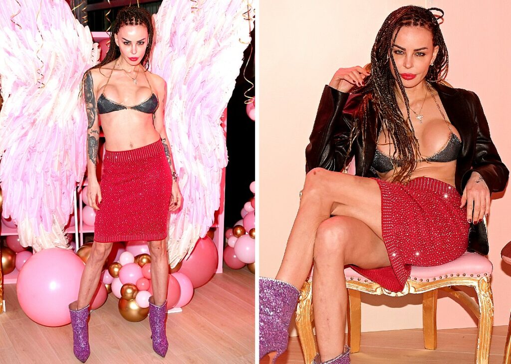 Nina Moric torna a farsi vedere in pubblico a un evento a Roma, il look 'fuori di seno' stupisce