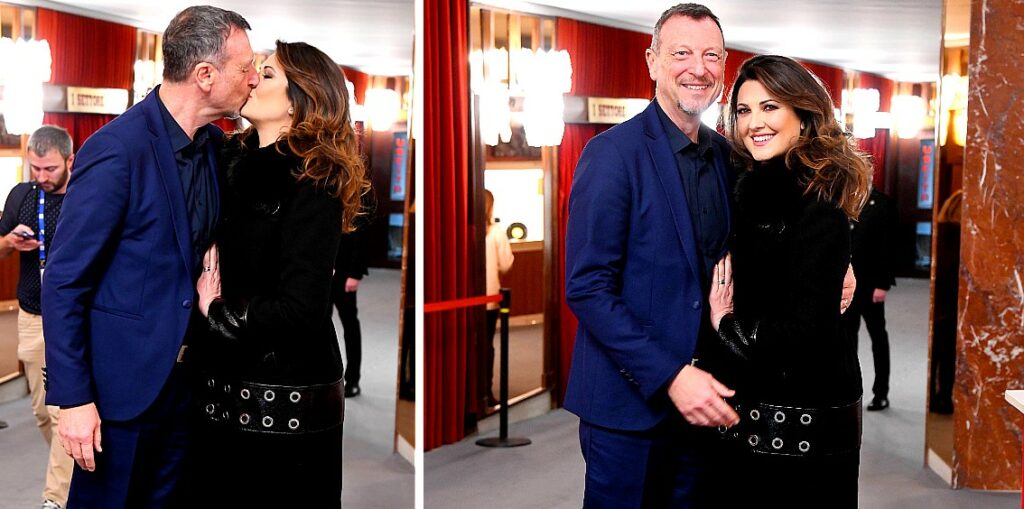 Sanremo gli fa bene: baci e passione tra Amadeus e la moglie Giovanna Civitillo all'Ariston a pochi giorni dall'avvio del Festival 2023 Sanremo gli fa bene: baci e passione tra Amadeus e la moglie Giovanna Civitillo all'Ariston a pochi giorni dall'avvio del Festival 2023