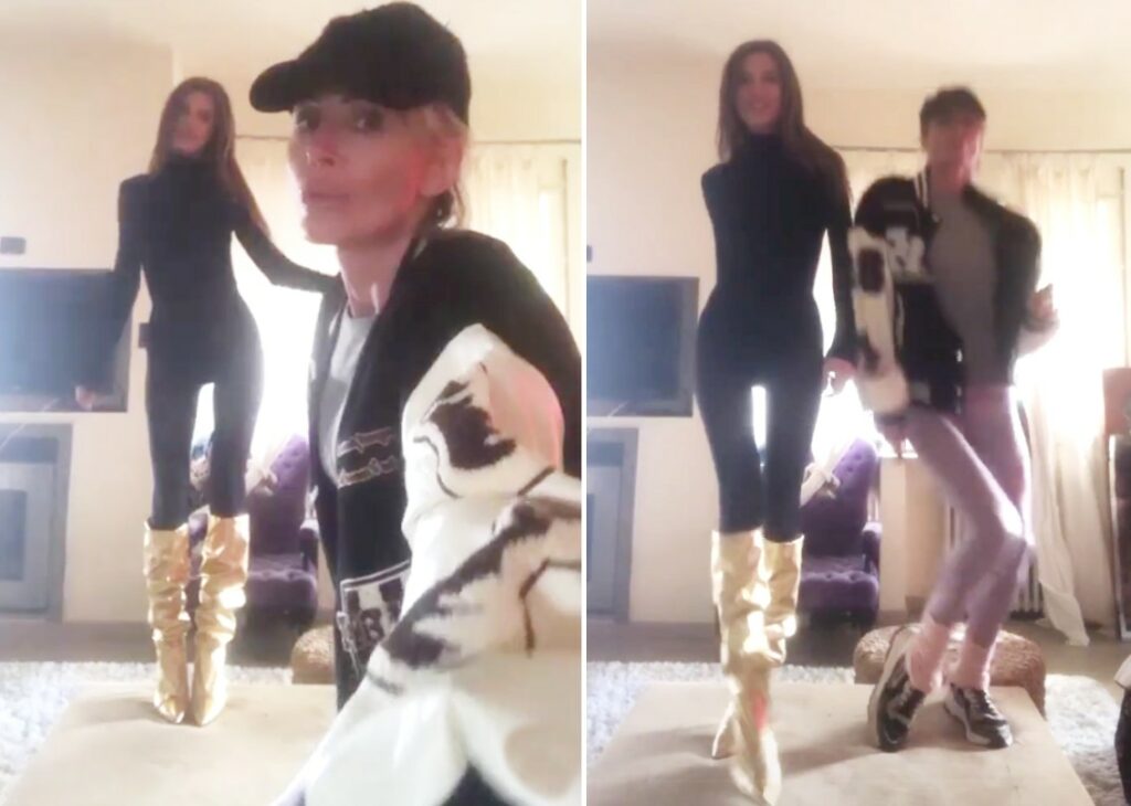 Gambe lunghissime e camminata sensuale: la figlia 18enne di Nathaly Caldonazzo si mostra con la madre sui social