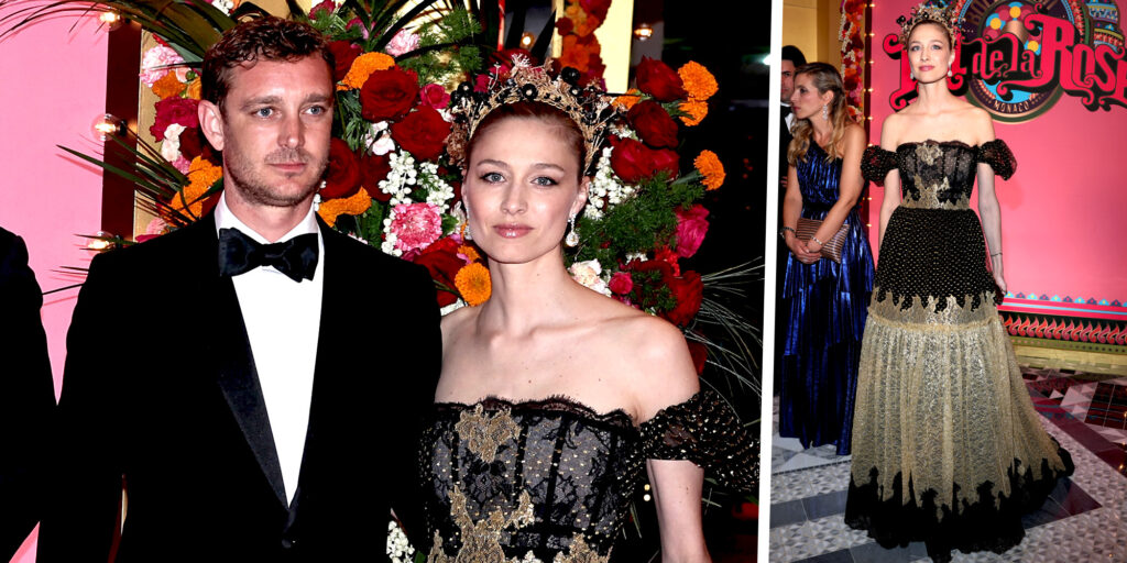 Beatrice Borromeo sempre più Principessa: sul red carpet con Pierre Casiraghi mette il cerchietto a forma di corona, foto 