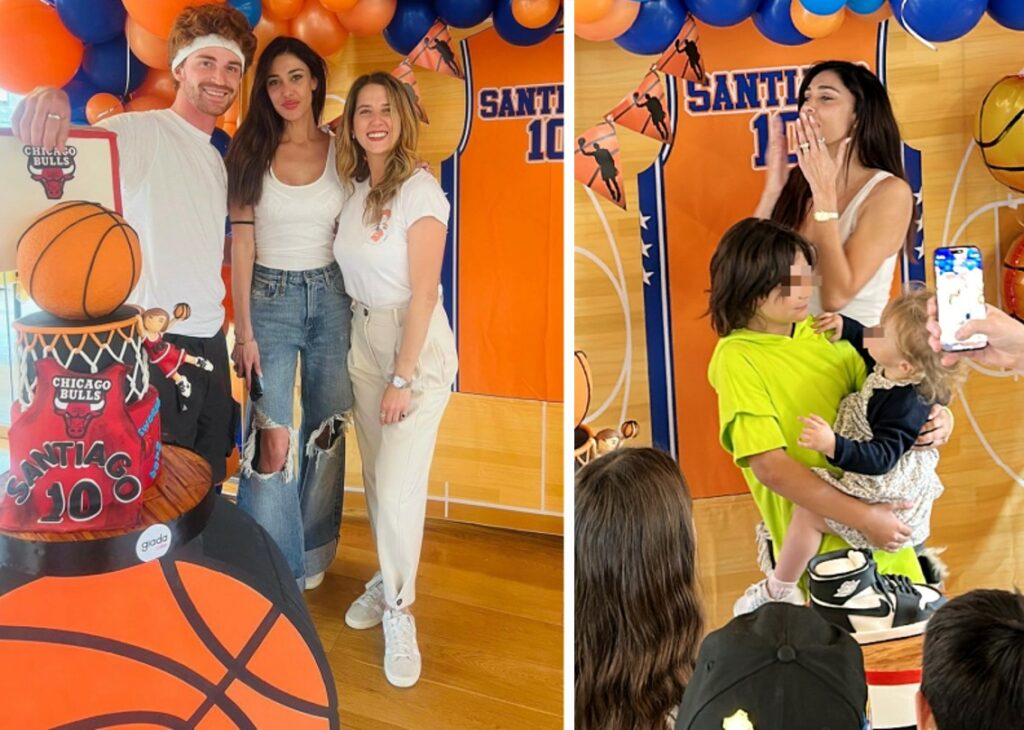 Belen festeggia i 10 anni del figlio Santiago con una mega festa a Milano, Stefano De Martino non c'è: le foto