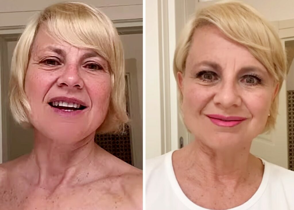 Prima e dopo il trucco, che differenza! Antonella Elia si mostra senza filtri e senza make up: le immagini