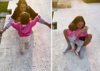 I primi passi della figlia di Valentino Rossi