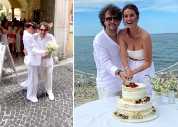 Bellissima ex naufraga dell'Isola dei Famosi si è sposata sulla riviera marchigiana: foto