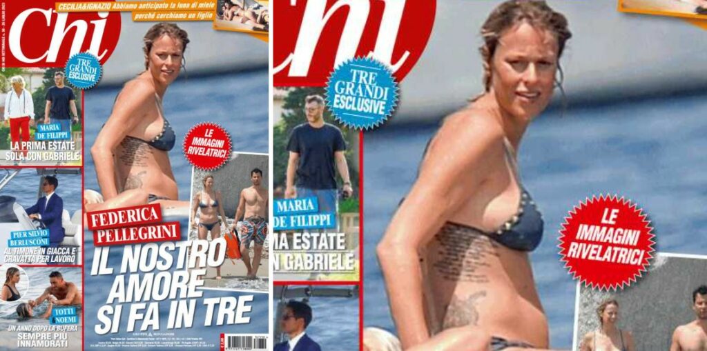 Federica Pellegrini incinta? Il suo pancino sulla nuova copertina di 'Chi': foto Federica Pellegrini incinta? Il suo pancino sulla nuova copertina di 'Chi': foto