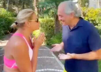 Simona Ventura e il futuro marito Giovanni Terzi concorrenti di 'Ballando con le Stelle'