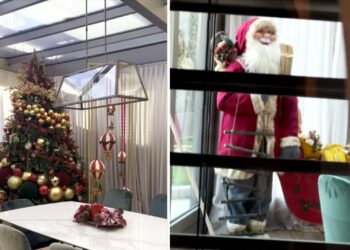 E' già Natale a casa di Cecilia Rodriguez e Ignazio Moser tra decorazioni e Babbo Natale gigante