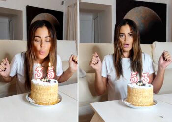 Samantha De Grenet compie 53 anni e festeggia a casa con una sorpresa