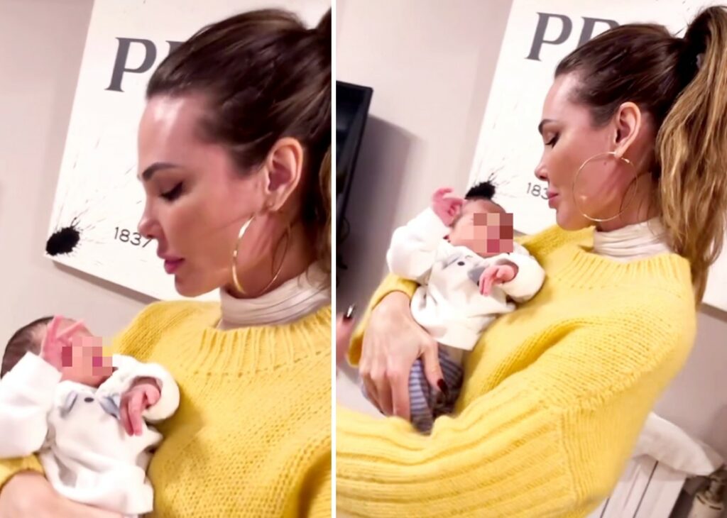 Ilary Blasi conosce per la prima volta il nuovo nipotino nato da pochi giorni: le tenere immagini col neonato in braccio