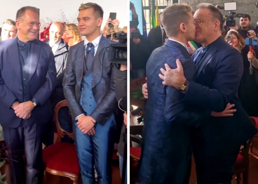 Alessandro Cecchi Paone e il fidanzato 23enne Simone Antolini si sono sposati! Le prime immagini delle nozze a Napoli Alessandro Cecchi Paone e il fidanzato 23enne Simone Antolini si sono sposati! Le prime immagini delle nozze a Napoli