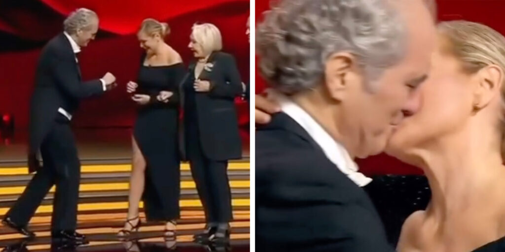 Simona Ventura riceve la proposta di matrimonio con anello in diretta tv a 'Ballando' davanti ai genitori