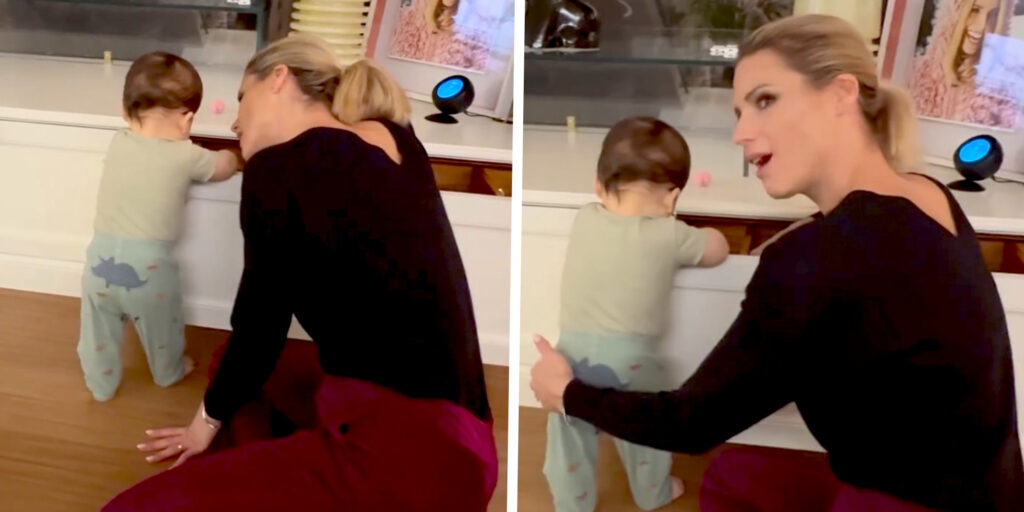 Il nipotino Cesare pronuncia una delle sue prime parole a casa di nonna Michelle Hunziker, la conduttrice e le figlie stupite: guarda