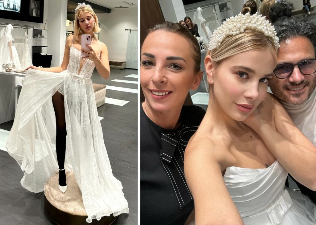 Clizia Incorvaia tra scelta abito da sposa e prova menù col suo Ciavarro, fervono i preparativi delle nozze: foto