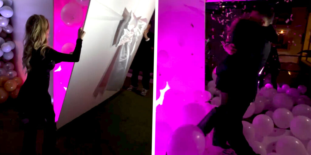 Chiara Nasti scopre il genere del bambino che porta in grembo al gender reveal party: ''Quanto siamo felici''. Le immagini