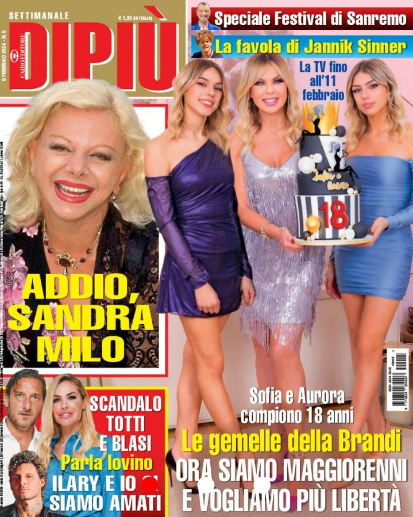 Le figlie gemelle di Matilde Brandi appena compiuto 18 anni conquistano già  la loro prima copertina insieme alla mamma: guarda - Gossip.it | News sul  Gossip e VIP