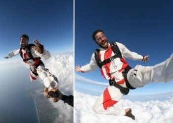Edoardo Stoppa è un grande  esperto di paracadutismo sportivo