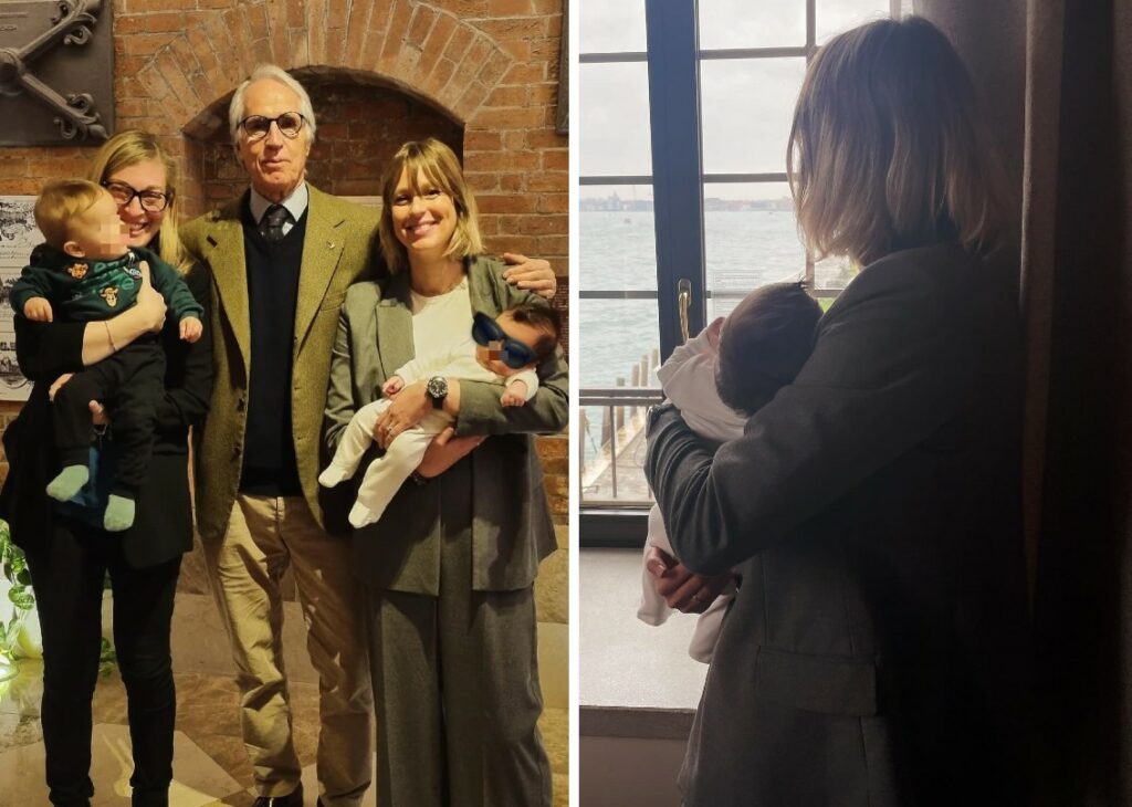 Federica Pellegrini a 50 giorni dal parto torna a lavorare ma non si stacca dalla figlia Matilde, a Venezia porta anche la neonata: foto Federica Pellegrini a 50 giorni dal parto torna a lavorare ma non si stacca dalla figlia Matilde, a Venezia porta anche la neonata: foto