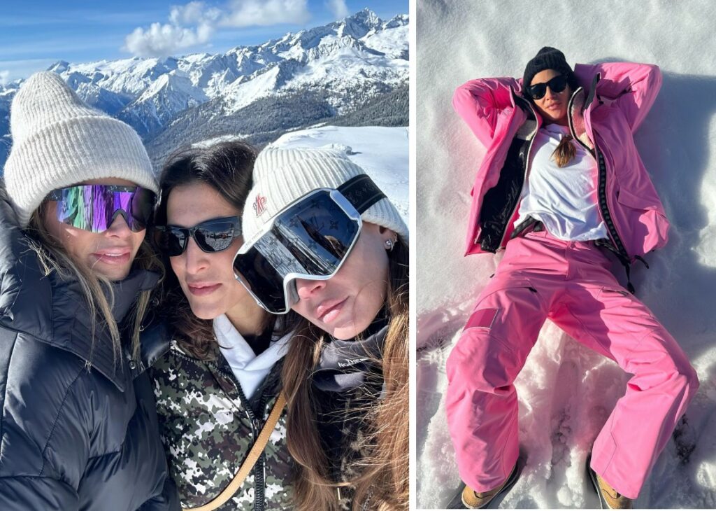 Melissa Satta per San Valentino va in montagna con il figlio Maddox e le amiche