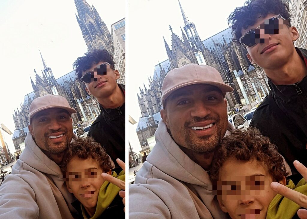 Kevin Prince Boateng riunisce i due figli, uno dei quali avuto con Melissa Satta, a Berlino: le rare immagini con i suoi ragazzi
