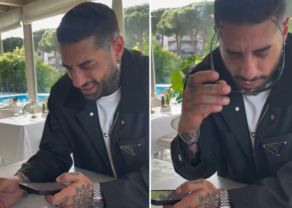 Francesco Chiofalo si mostra per la prima volta dopo l'operazione di cambio colore occhi, la fidanzata commenta: ''Brutto vederti così''