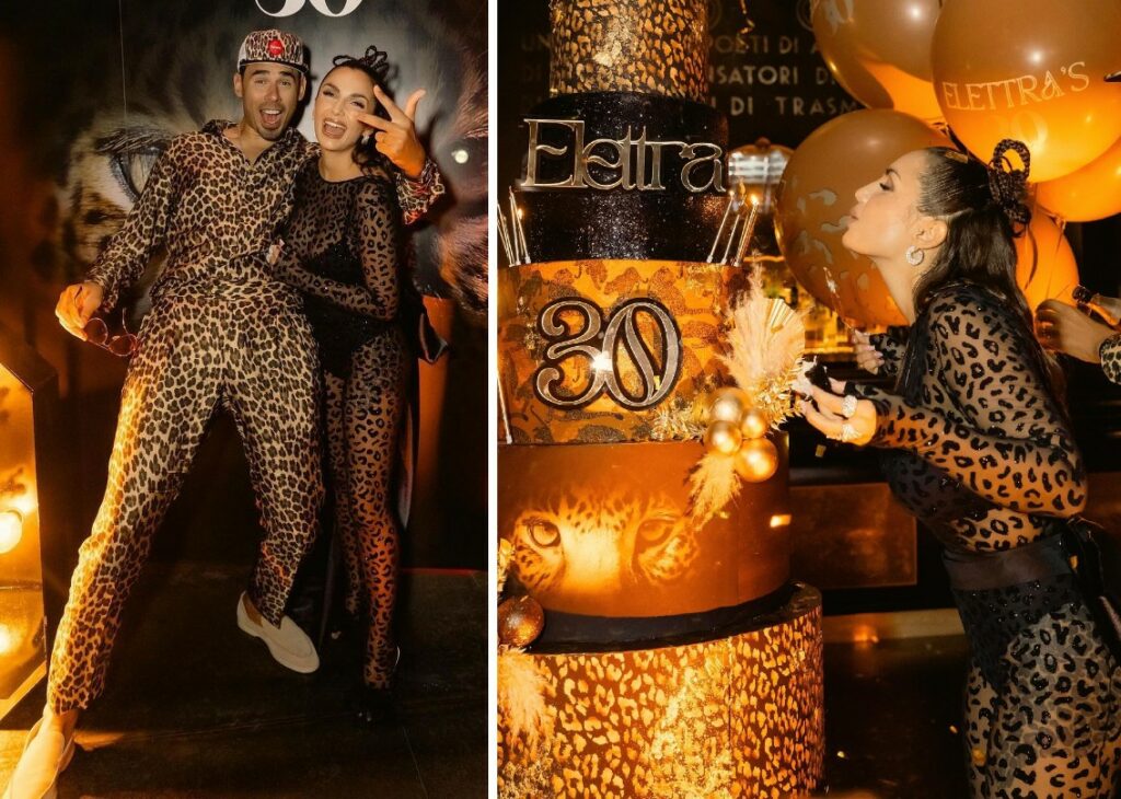 Elettra Lamborghini festeggia 30 anni con un mega party a Milano tra amici vip, genitori e marito: serata a tema e look indimenticabile