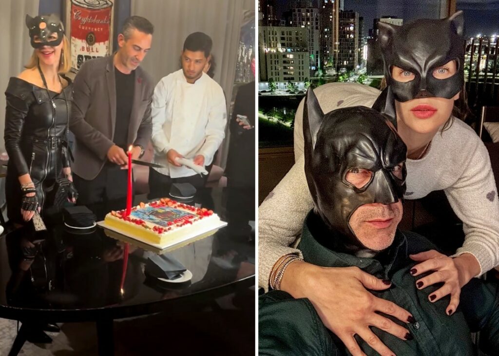 Ludmilla Radchenko festeggia i 50 anni del marito 'iena' Matteo Viviani con un party a tema supereroi: le immagini Ludmilla Radchenko festeggia i 50 anni del marito 'iena' Matteo Viviani con un party a tema supereroi: le immagini