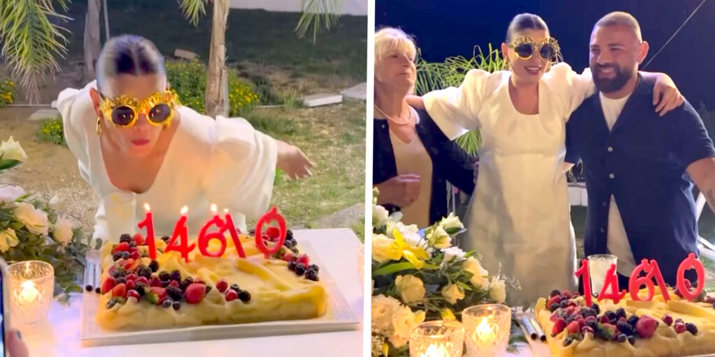 Emma Marrone, super party per i 40 anni, tra fuochi d’artificio e il numero 14610 sulla torta: foto Emma Marrone, super party per i 40 anni, tra fuochi d’artificio e il numero 14610 sulla torta: foto