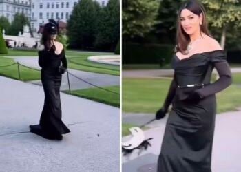 Monica Bellucci è stupenda in total black a Vienna
