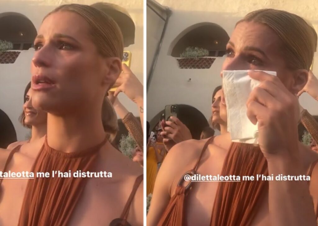 ''Lacrime dal primo all'ultimo secondo'': Michelle Hunziker piange tutto il tempo al matrimonio di Diletta Leotta, guarda