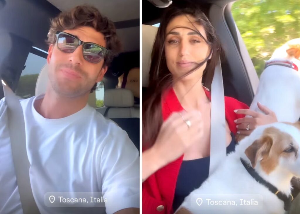 A 48 ore dalle nozze Cecilia Rodriguez e Ignazio Moser sono arrivati in Toscana: manca pochissimo al loro 'sì'