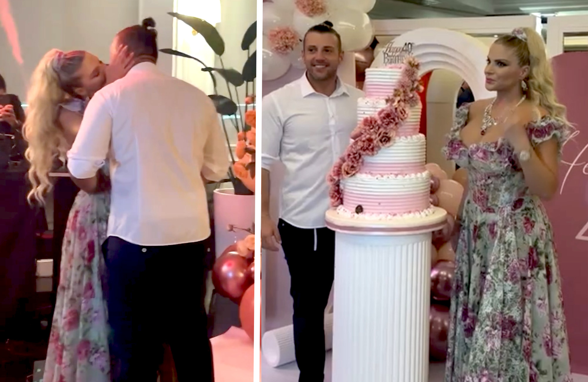 Francesca Cipriani festeggia 40 anni a Roma con il marito Alessandro