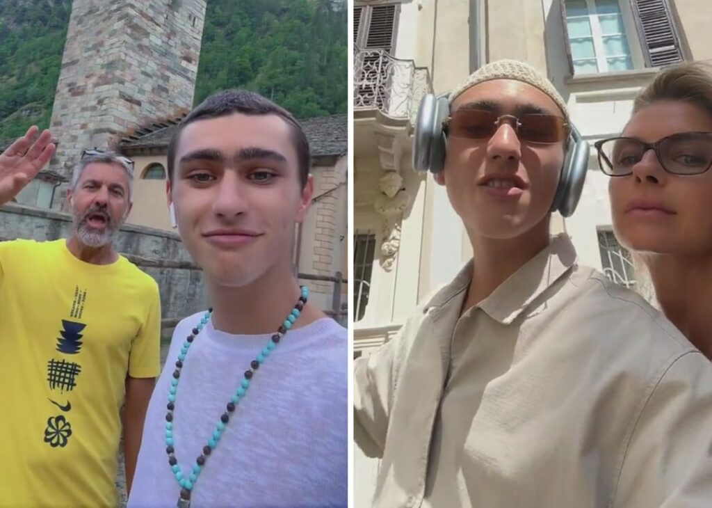 Achille Costacurta torna a farsi vedere sul social con mamma Martina Colombari e papà Billy Costacurta: la famiglia in vacanza insieme