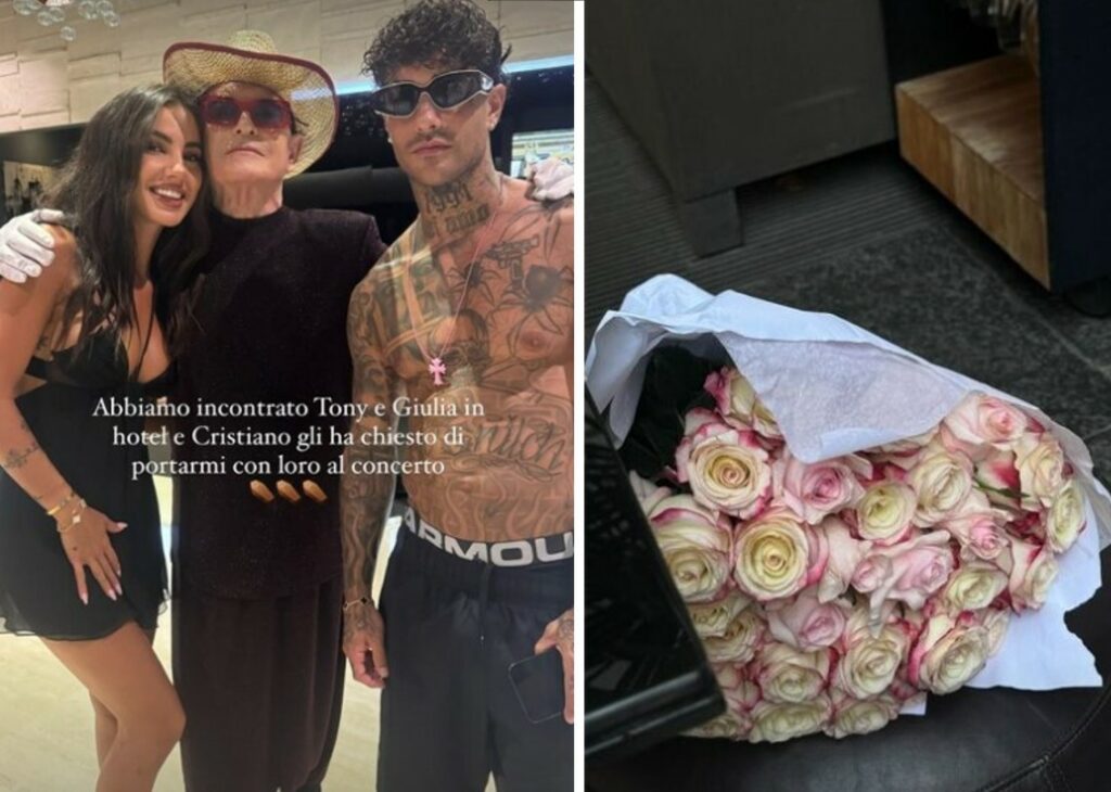 Cristiano Malgioglio incontra Giulia De Lellis e Tony Effe, per tutti ormai una coppia, in hotel: la foto insieme Cristiano Malgioglio incontra Giulia De Lellis e Tony Effe, per tutti ormai una coppia, in hotel: la foto insieme