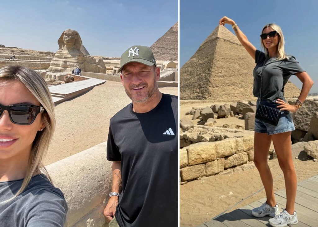Francesco Totti e Noemi Bocchi in vacanza da sogno tra le piramidi in Egitto