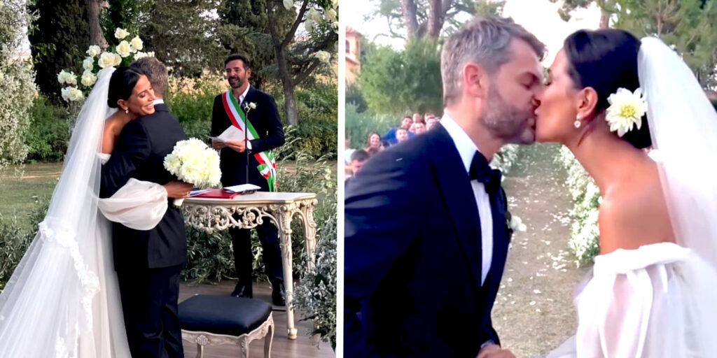 Roberta Morise ha sposato lo chef Enrico Bartolini con una splendida cerimonia in Toscana officiata dal conduttore Alberto Matano: foto Roberta Morise ha sposato lo chef Enrico Bartolini con una splendida cerimonia in Toscana officiata dal conduttore Alberto Matano: foto