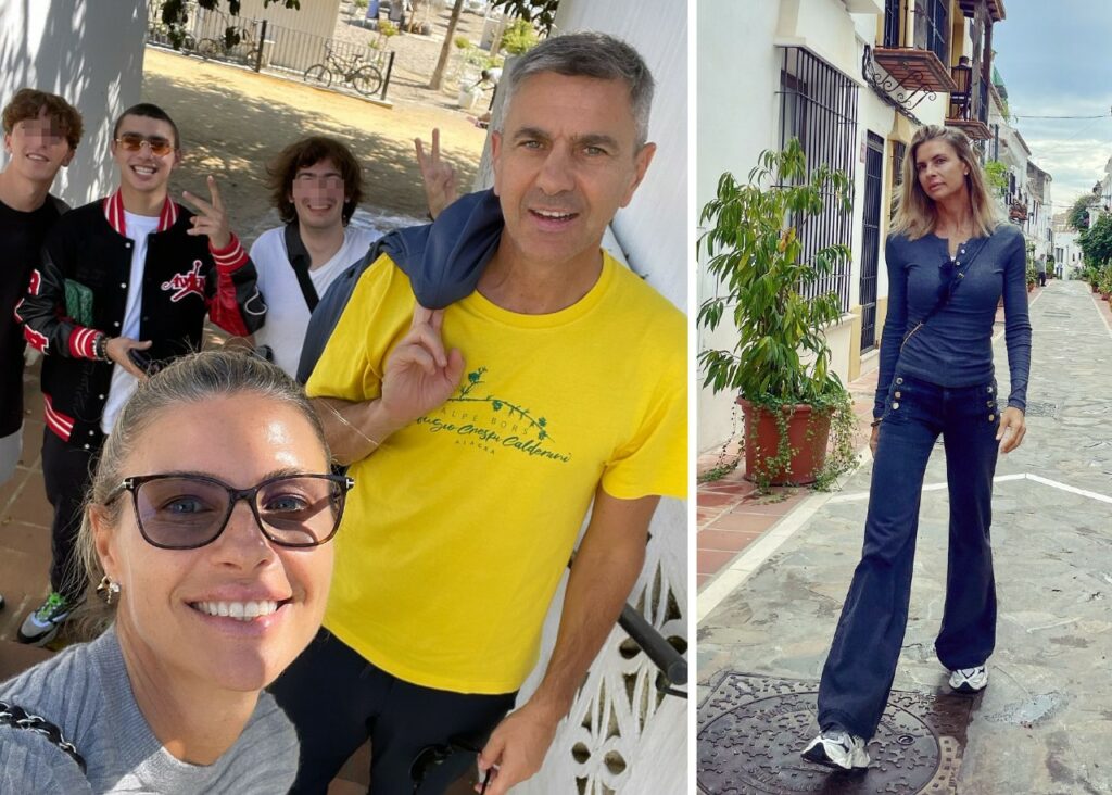 Martina Colombari si rilassa in Spagna con il marito e il figlio Martina Colombari si rilassa in Spagna con il marito e il figlio