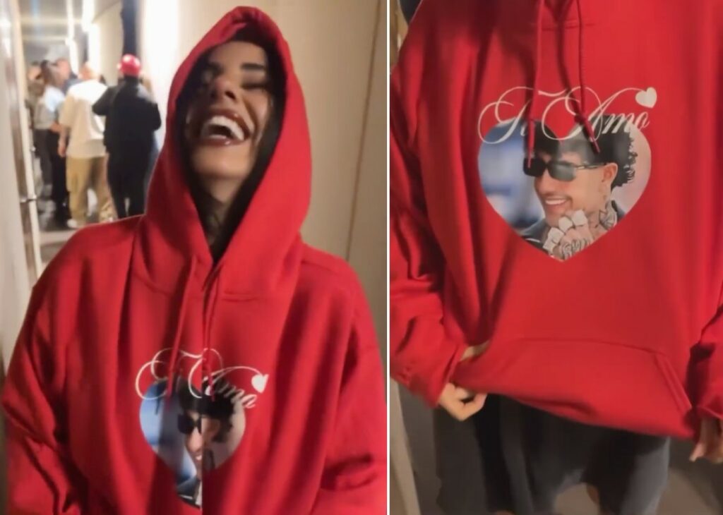 Giulia De Lellis pazza per il fidanzato Tony Effe, mostra la maglietta come una fan con su scritto 'Ti amo': guarda