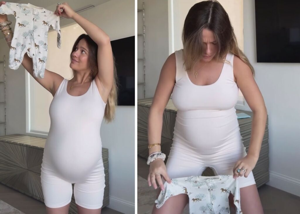 Jacqueline Luna Di Giacomo, la fidanzata incinta di Ultimo e figlia di Heather Parisi, scherza col pancione sulla paura del parto: guarda