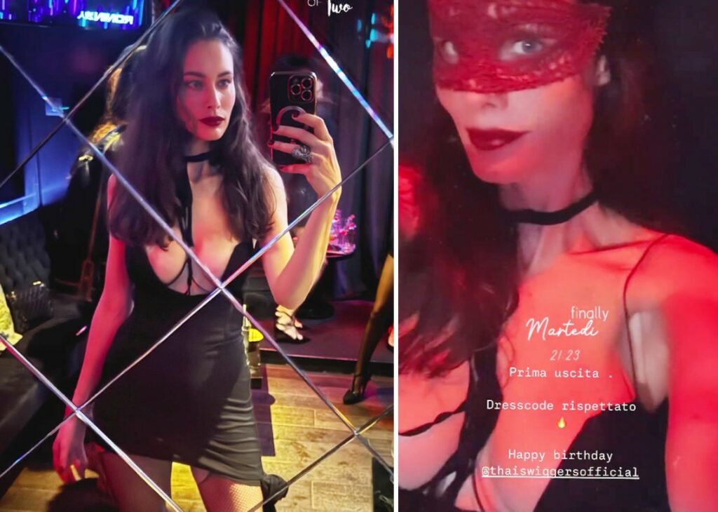 A 6 mesi dal parto, Marica Pellegrinelli strabordante e scollatissima al compleanno dell'ex velina con dress code 'sensual': foto