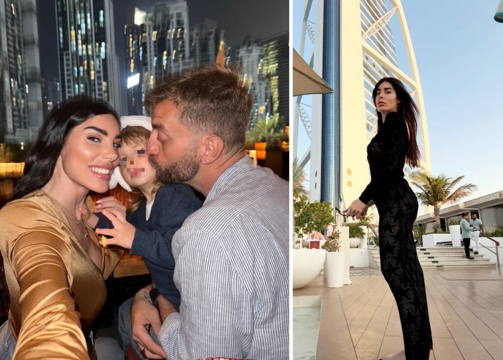 Bianca Atzei e Stefano Corti con il figlio sono volati a Dubai per il Capodanno