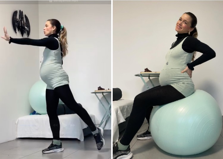 Alice Bellagamba si allena con il pancione Alice Bellagamba si allena con il pancione